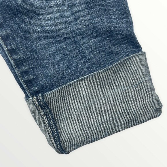 American Eagle Womens Size 4 Short Skinny Cropped Jeans Cuff Medium Dark Wash - Picture 3 of 10
